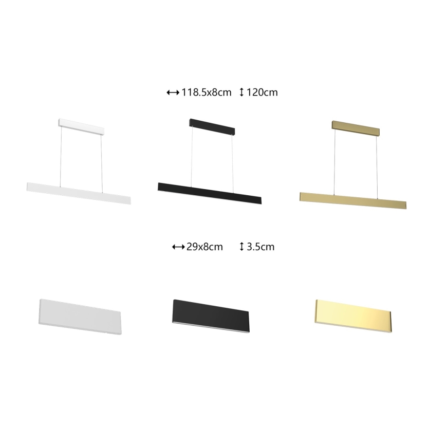 Immax NEO 07086L - LED dimmbares Wandleuchte LISTON LED/8W/230V schwarz Tuya + Fernbedienung