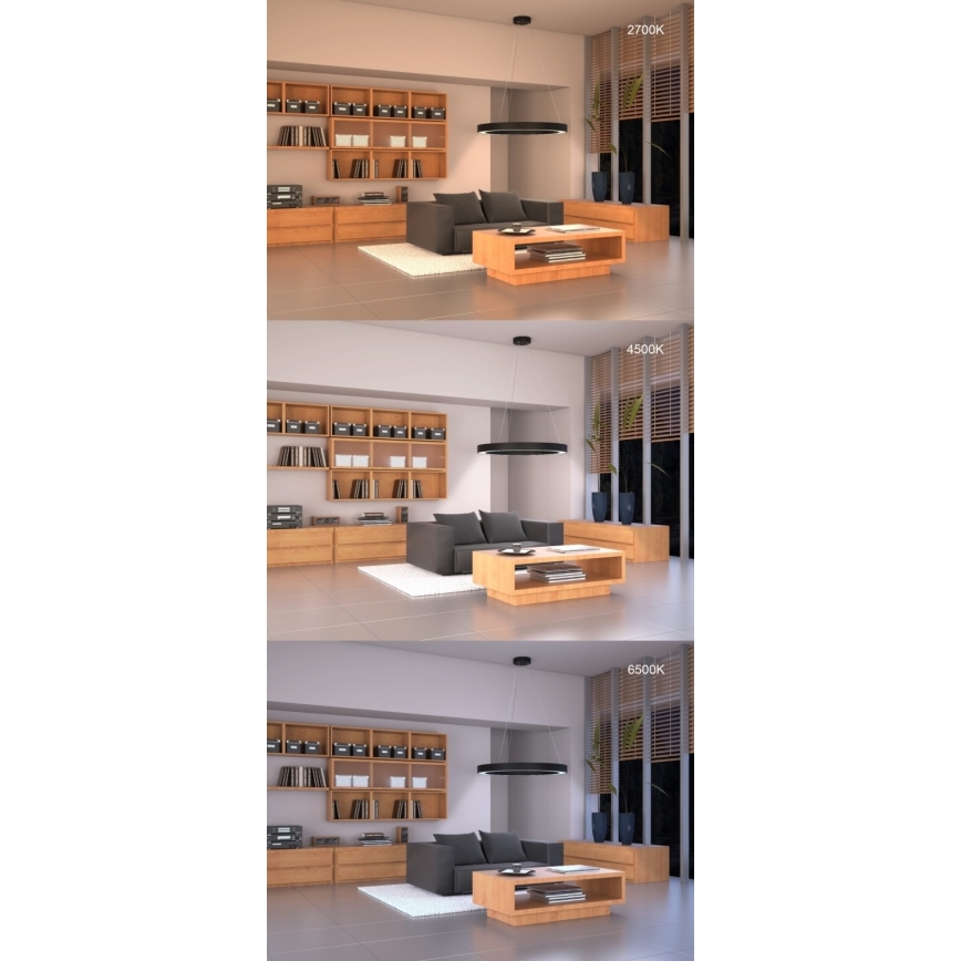 Immax NEO 07091L - LED dimmbarer Seil-Pendelleuchte PASTEL LED/52W/230V 60 cm weiß Tuya + Fernbedienung