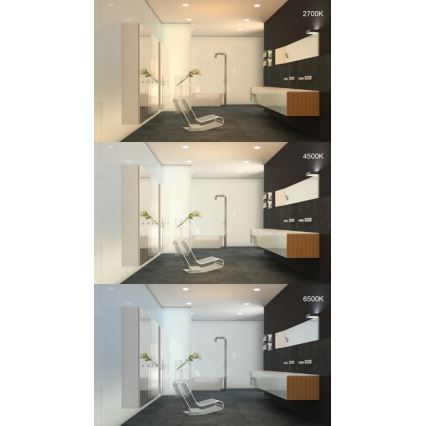 Immax NEO 07110KD - SET 3x dimmbare LED-Einbauleuchte für Badezimmer PRACTICO LED/24W/230V Tuya IP44 + Fernbedienung