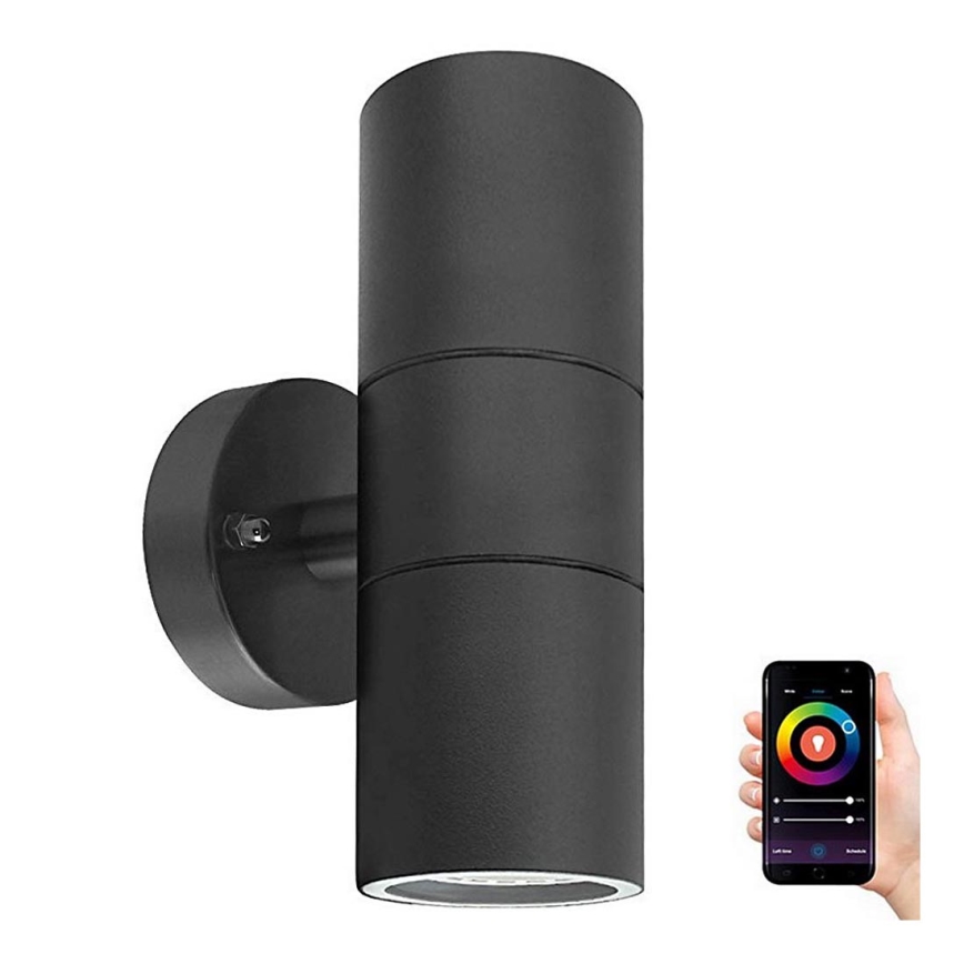 Immax NEO 07118B-2 - LED RGB+CCT Außen dimmbare Wand-Einbauleuchte PARED 2xGU10/5,5W/230V Wi-Fi Tuya IP65