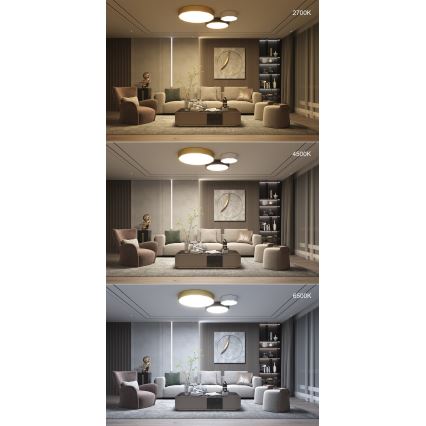 Immax NEO 07131-W40 - LED SMART Dimmbare Deckenleuchte DIAMANTE weiß+ LED/31W/230V + Fernbedienung 40cm Tuya ZigBee