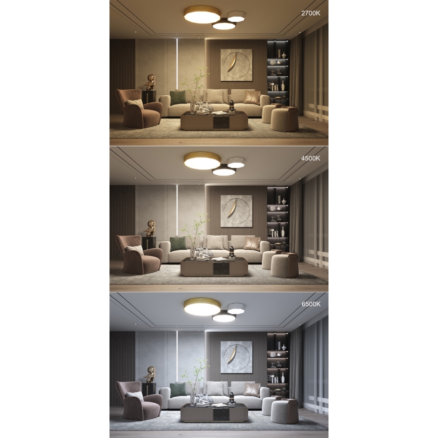 Immax NEO 07131-W40 - LED SMART Dimmbare Deckenleuchte DIAMANTE weiß+ LED/31W/230V + Fernbedienung 40cm Tuya ZigBee