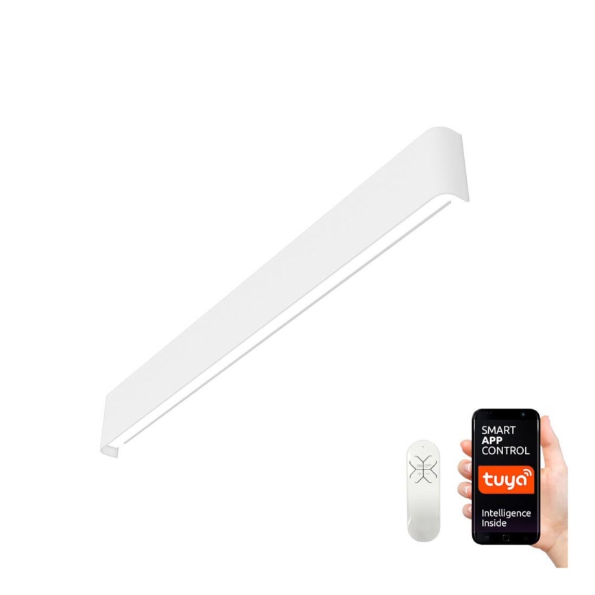 Immax NEO 07137-W - LED SMART Dimmbare Wandleuchte LINEA weiß+ LED/40W/230V + Fernbedienung 76 cm Tuya ZigBee