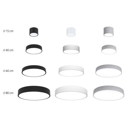 Immax NEO 07143-GR40 - LED Dimmbare Deckenleuchte RONDATE LED/25W/230V Tuya grau + Fernbedienung