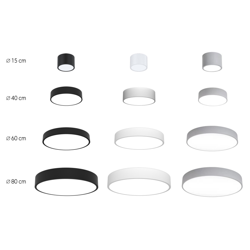 Immax NEO 07143-GR40 - LED Dimmbare Deckenleuchte RONDATE LED/25W/230V Tuya grau + Fernbedienung