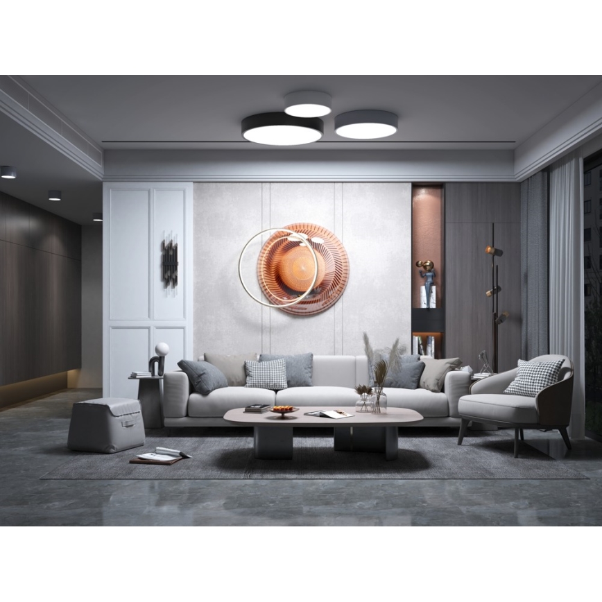 Immax NEO 07143-GR40 - LED Dimmbare Deckenleuchte RONDATE LED/25W/230V Tuya grau + Fernbedienung