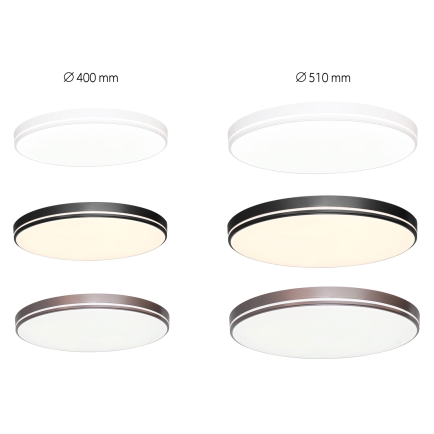 Immax NEO 07148-B40 - LED dimmbare Deckenleuchte NEO LITE AREAS LED/24W/230V Tuya Wi-Fi schwarz + Fernbedienung