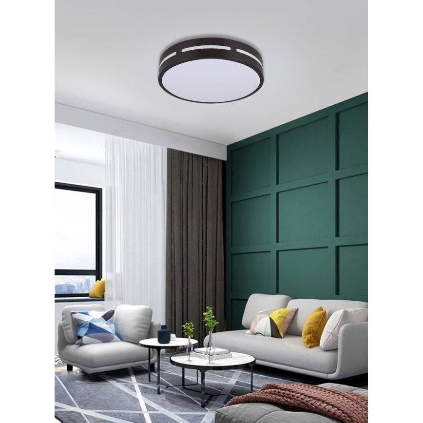 Immax NEO 07152-B30 - LED Dimmbare Deckenleuchte NEO LITE PERFECTO LED/24W/230V Wi-Fi Tuya schwarz + Fernbedienung