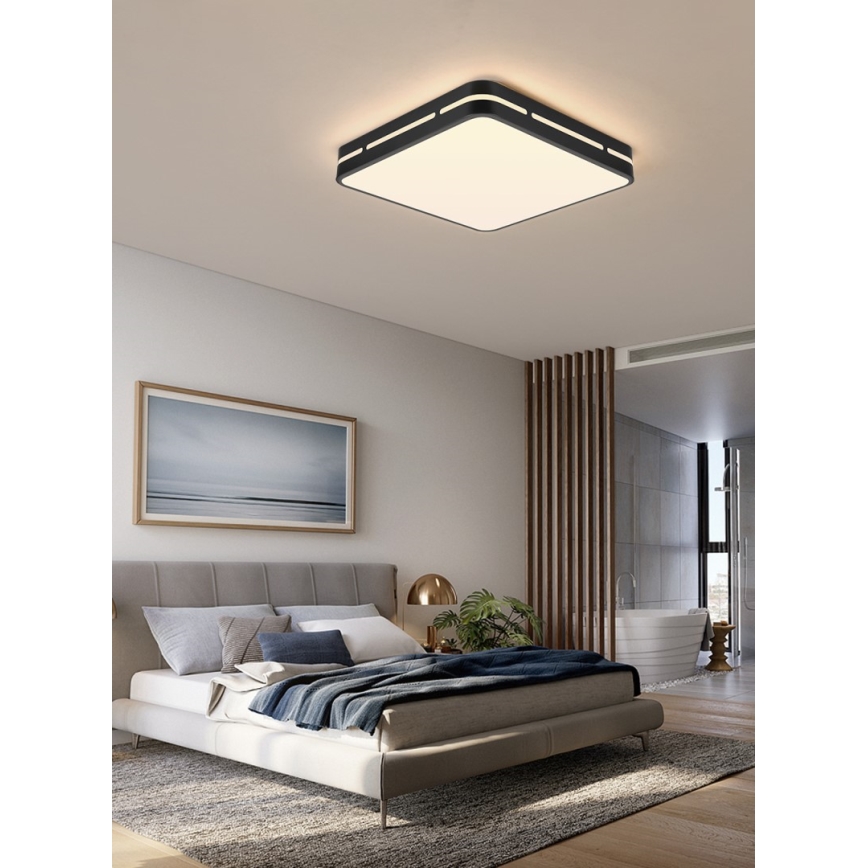 Immax NEO 07154-B30 - LED Dimmbare Deckenleuchte NEO LITE PERFECTO LED/24W/230V Wi-Fi Tuya schwarz + Fernbedienung