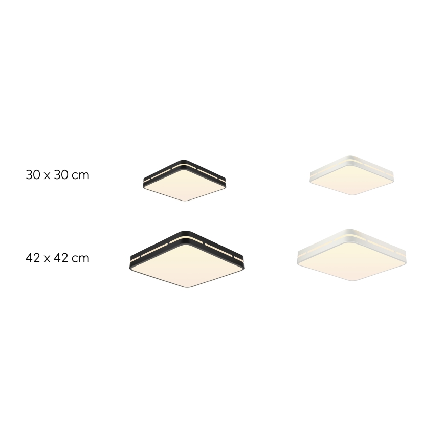 Immax NEO 07154-B30 - LED dimmbares Deckenleuchte NEO LITE PERFECTO LED/24W/230V Wi-Fi Tuya schwarz + Fernbedienung