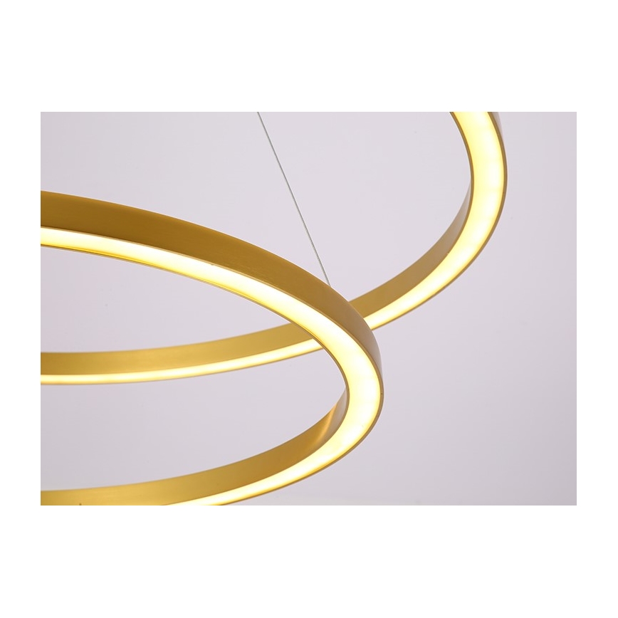 Immax NEO 07159-G80-60 – Dimmbare LED-Hängeleuchte an Schnur FINO LED/93W/230V Tuya golden + Fernbedienung