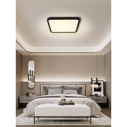 Immax NEO 07167-B40 - LED RGB+CCT dimmbare Deckenleuchte NEO LITE TUDO LED/50W/230V Wi-Fi Tuya schwarz + Fernbedienung
