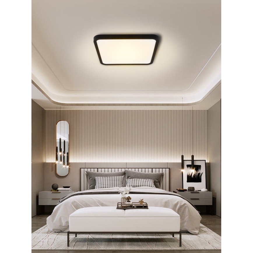 Immax NEO 07167-B40 - LED RGB+CCT Dimmbare Deckenleuchte NEO LITE TUDO LED/50W/230V Wi-Fi Tuya schwarz + Fernbedienung