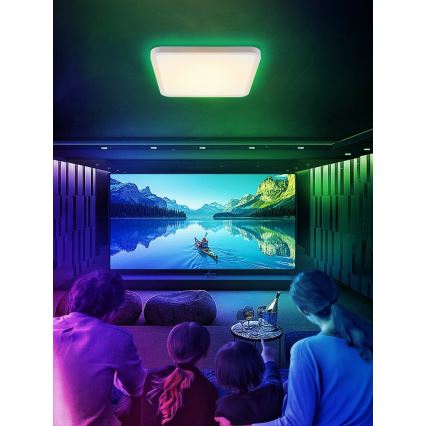 Immax NEO 07168-W40 - LED RGB+CCT Dimmbare Deckenleuchte NEO LITE TUDO LED/50W/230V Wi-Fi Tuya weiß + Fernbedienung