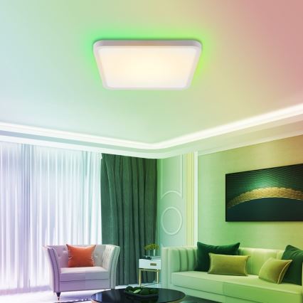 Immax NEO 07168-W40 - LED RGB+CCT Dimmbare Deckenleuchte NEO LITE TUDO LED/50W/230V Wi-Fi Tuya weiß + Fernbedienung