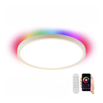 Immax NEO 07169-W60 - RGB+CCT Dimmbare LED-Deckenleuchte NEO LITE TUDO 65W/230V 2700-6500K Wi-Fi Tuya + Fernbedienung weiß