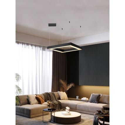 Immax NEO 07173L - Dimmbare LED-Hängeleuchte an Schnur CANTO LED/60W/230V schwarz Tuya + Fernbedienung