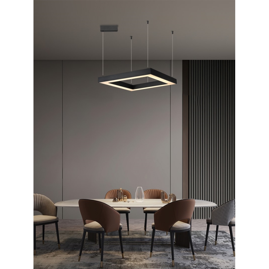 Immax NEO 07173L - Dimmbare LED-Hängeleuchte an Schnur CANTO LED/60W/230V schwarz Tuya + Fernbedienung
