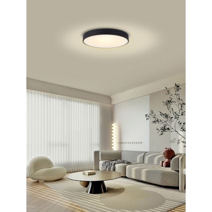 Immax NEO 07202L - Dimmbare LED-Deckenleuchte RONDATE LED/53W/230V schwarz Tuya + Fernbedienung