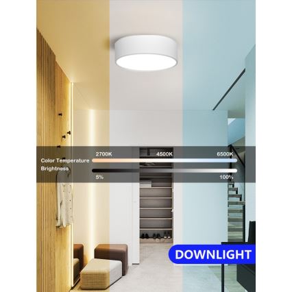 Immax NEO 07204L - Dimmbare LED-Deckenleuchte RONDATE LED/18W/230V 3000-6000K weiß Tuya + Fernbedienung