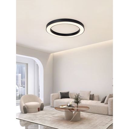 Immax NEO 07210L - Dimmbare LED-Deckenleuchte PASTEL LED/68W/230V 95 cm schwarz Tuya + Fernbedienung