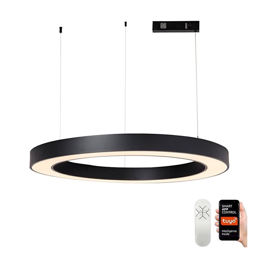 Immax NEO 07211L - Dimmbare LED-Hängeleuchte an Schnur PASTEL LED/68W/230V 2700-6500K Tuya schwarz + Fernbedienung
