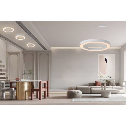 Immax NEO 07214L - Dimmbare LED-Hängeleuchte PASTEL LED/68W/230V 2700-6500K weiß 95 cm Tuya + Fernbedienung