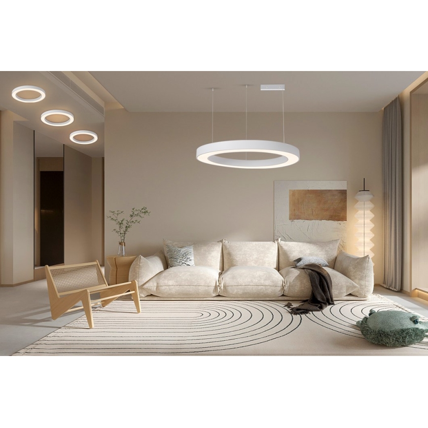 Immax NEO 07214L - Dimmbare LED-Hängeleuchte PASTEL LED/68W/230V 2700-6500K weiß 95 cm Tuya + Fernbedienung