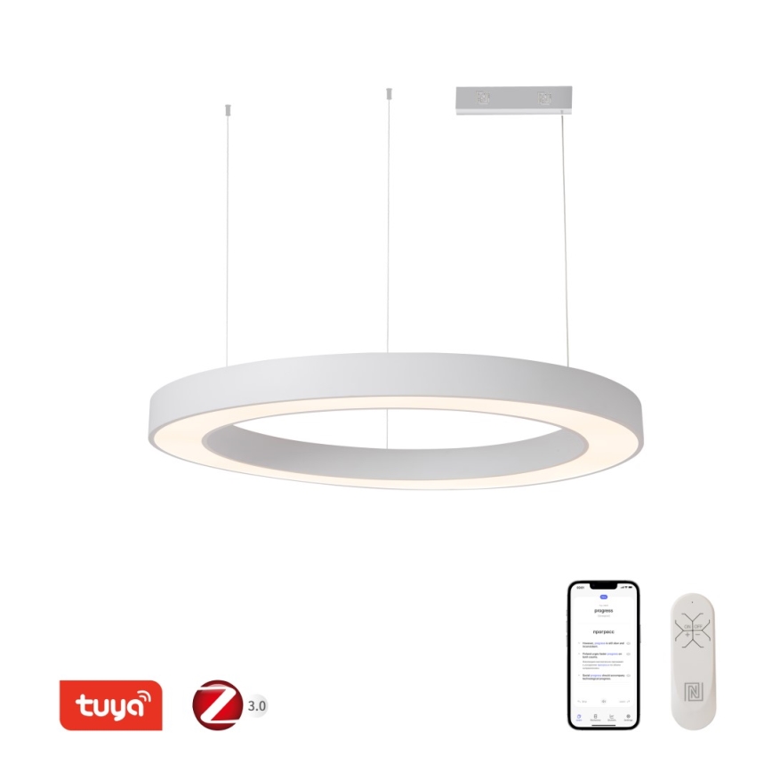 Immax NEO 07214L - Dimmbare LED-Hängeleuchte PASTEL LED/68W/230V 2700-6500K weiß 95 cm Tuya + Fernbedienung