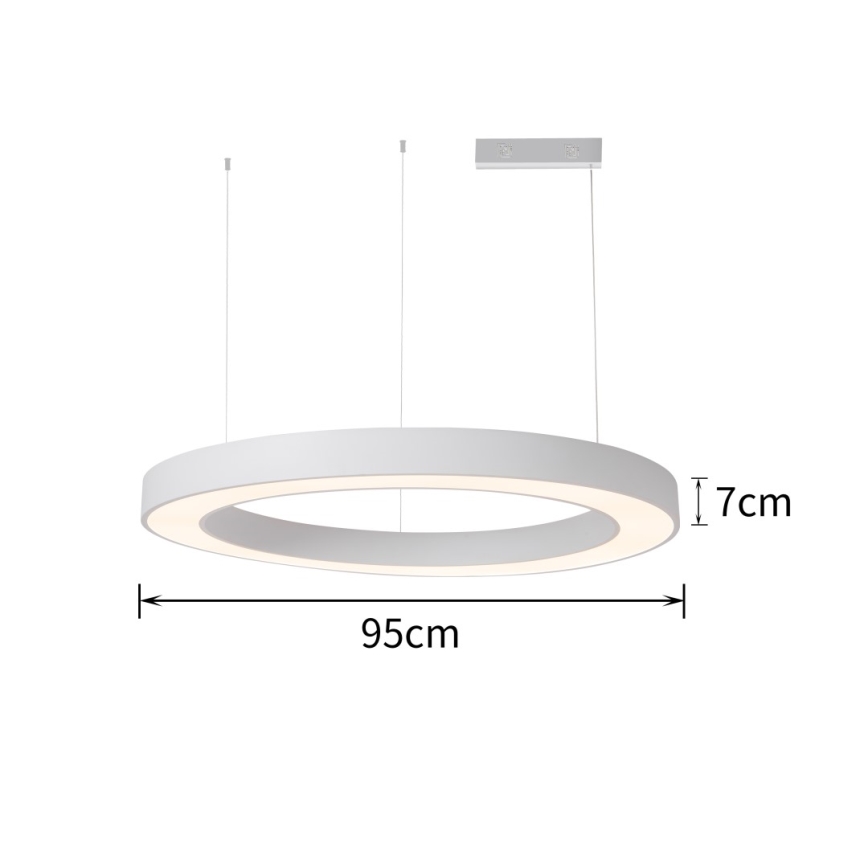 Immax NEO 07214L - Dimmbare LED-Hängeleuchte PASTEL LED/68W/230V 2700-6500K weiß 95 cm Tuya + Fernbedienung