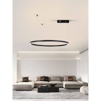 Immax NEO 07215L - Dimmbare LED-Hängeleuchte FINO LED/60W/230V 80 cm schwarz Tuya + Fernbedienung