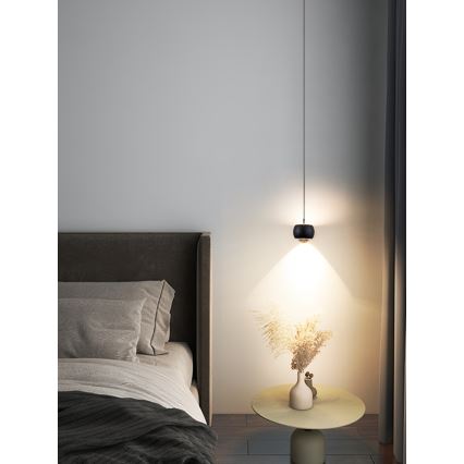 Immax NEO 07219L - Dimmbare LED-Hängeleuchte an Schnur DORMINE LED/6W/230V matt schwarz Tuya + Fernbedienung