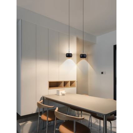Immax NEO 07219L - LED dimmbare Hängeleuchte an Seil DORMINE LED/6W/230V matt schwarz Tuya + Fernbedienung