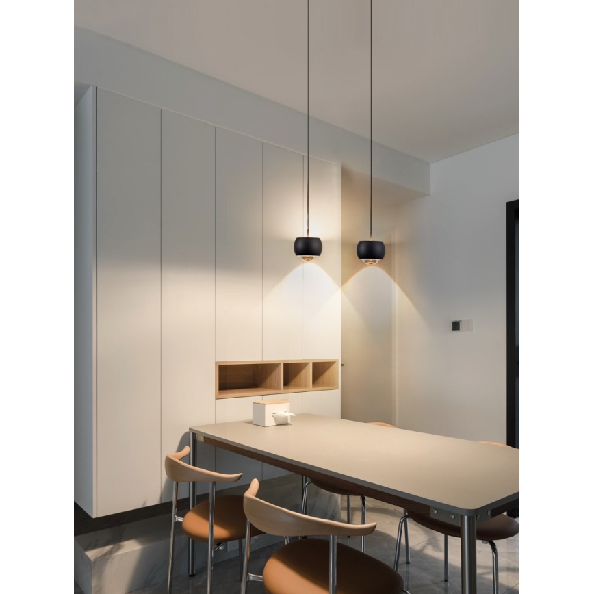 Immax NEO 07219L - LED dimmbare Hängeleuchte an Seil DORMINE LED/6W/230V matt schwarz Tuya + Fernbedienung