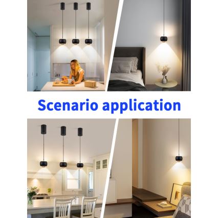 Immax NEO 07219L - LED dimmbare Hängeleuchte an Seil DORMINE LED/6W/230V matt schwarz Tuya + Fernbedienung