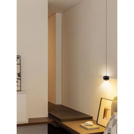 Immax NEO 07219L - LED dimmbare Hängeleuchte an Seil DORMINE LED/6W/230V matt schwarz Tuya + Fernbedienung