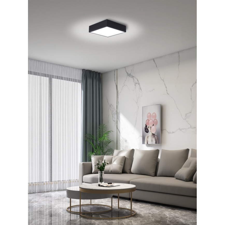 Immax NEO 07237L - LED dimmbares Deckenleuchte CANTO LED/22W/230V schwarz Tuya + Fernbedienung