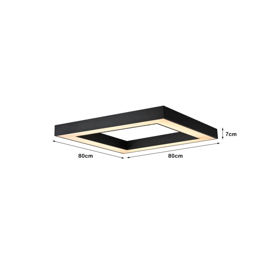 Immax NEO 07239L - Dimmbare LED-Deckenleuchte CANTO LED/60W/230V schwarz Tuya + Fernbedienung