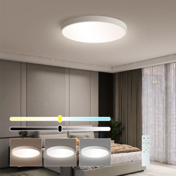 Immax NEO 07252L - Dimmbare LED-Deckenleuchte NEO LITE SEMPLICI LED/48W/230V 3000-6000K Wi-Fi Tuya weiß + Fernbedienung