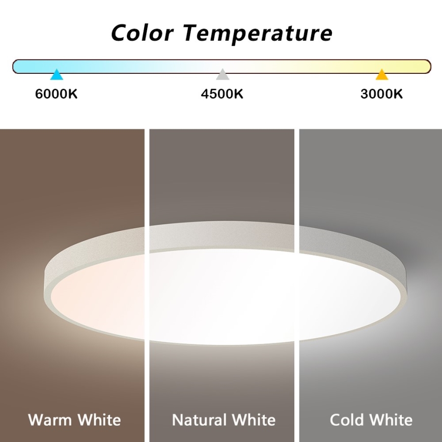 Immax NEO 07253L - Dimmbare LED-Deckenleuchte NEO LITE SEMPLICI LED/60W/230V 3000-6000K Wi-Fi Tuya weiß + Fernbedienung