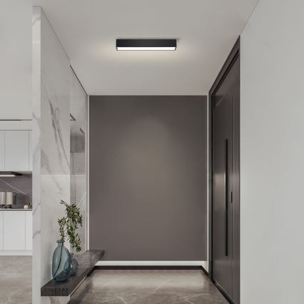 Immax NEO 07254L - LED dimmbares Deckenleuchte NEO LITE LUNGO LED/20W/230V 3000-6000K Wi-Fi Tuya schwarz + Fernbedienung