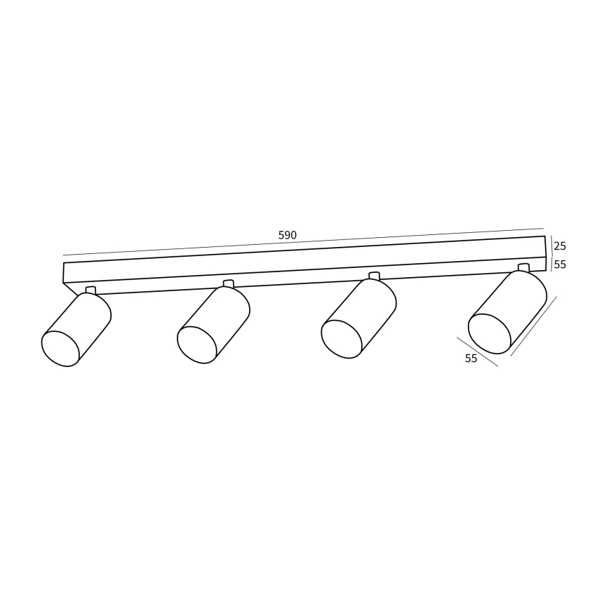 Immax NEO 07265Z - LED RGB+CCT dimmbares Einbauleuchte NEO PUNTO 4xGU10/4,8W/230V Tuya