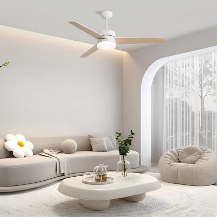 Immax NEO 07284L - LED+CCT dimmbarer Deckenventilator VARIABLE LED/24W/230V 3000/4000/6000K Wi-Fi Tuya Ø 132 cm + Fernbedienung