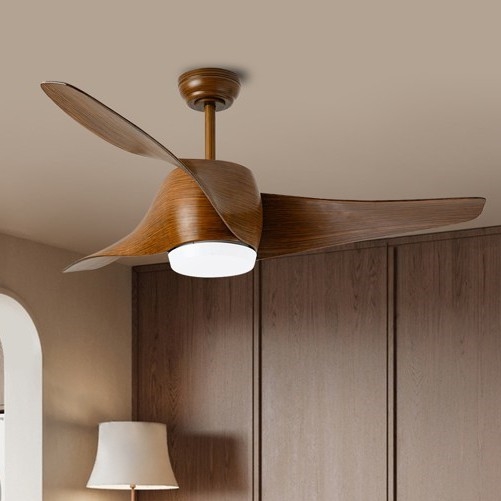 Immax NEO 07286L - Dimmbarer LED-Deckenventilator WAVE LED/18W/230V Wi-Fi Tuya braun d 132 cm + Fernbedienung