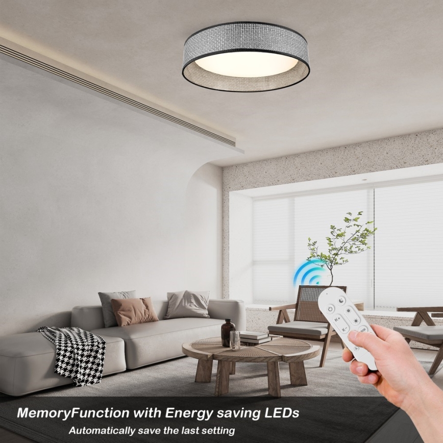 Immax NEO 07287L - LED+CCT dimmbare Deckenleuchte LONA LED/36W/230V 3000-6000K Wi-Fi Tuya Ø 45,5 cm+ Fernbedienung