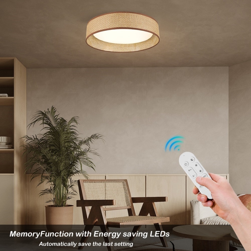 Immax NEO 07288L - LED+CCT, dimmbare Deckenleuchte LONA LED/36W/230V 3000-6000K Wi-Fi Tuya Ø 45,5 cm + Fernbedienung