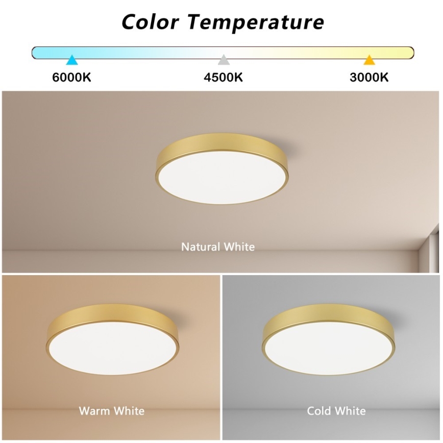 Immax NEO 07292L - LED+CCT dimmbare Deckenleuchte SEMPLICI LED/36W/230V 2700-6500K Ø 40 cm + Fernbedienung