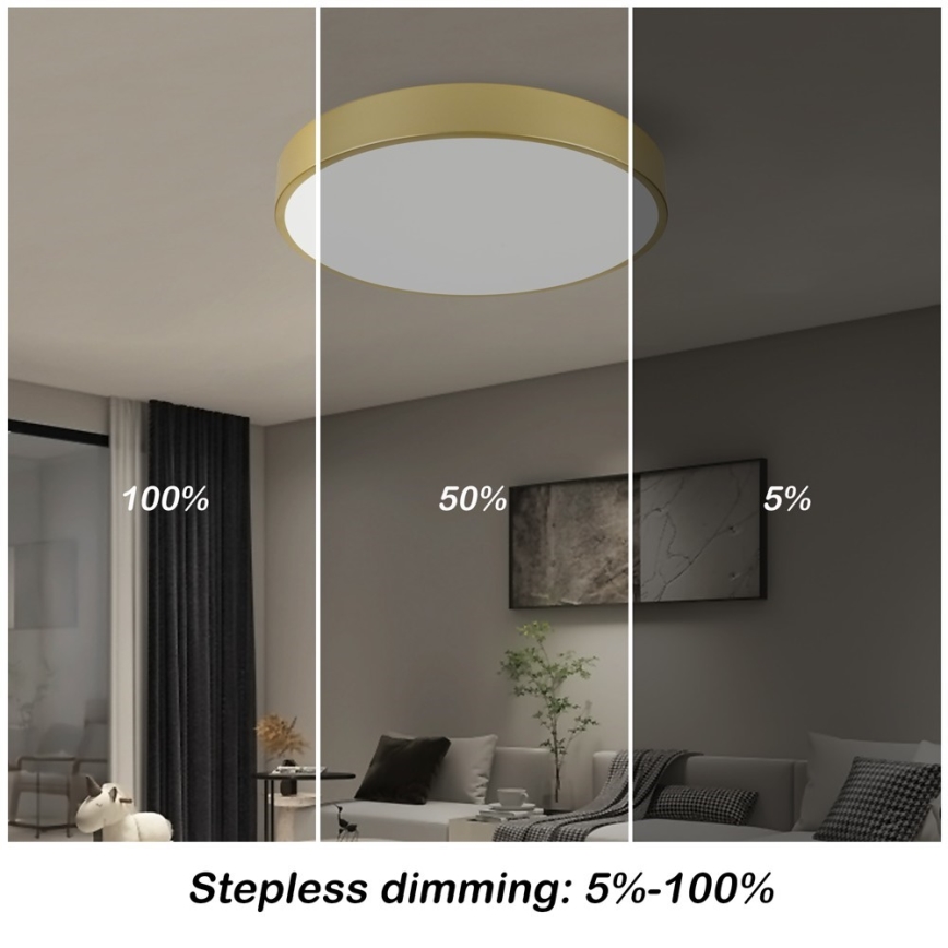 Immax NEO 07292L - LED+CCT dimmbare Deckenleuchte SEMPLICI LED/36W/230V 2700-6500K Ø 40 cm + Fernbedienung