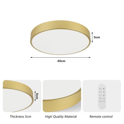 Immax NEO 07292L - LED+CCT dimmbare Deckenleuchte SEMPLICI LED/36W/230V 2700-6500K Ø 40 cm + Fernbedienung
