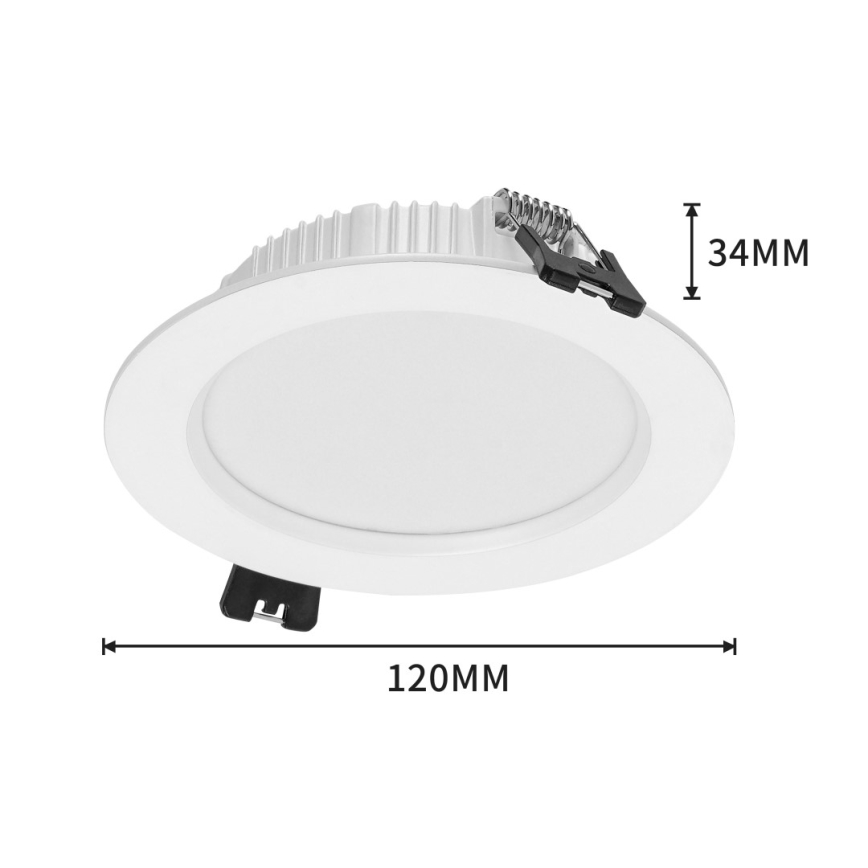 Immax NEO 07294L - LED dimmbares DOWN-Einbauleuchte LED/12W/230V Wi-Fi Tuya Ø 12 cm weiß
